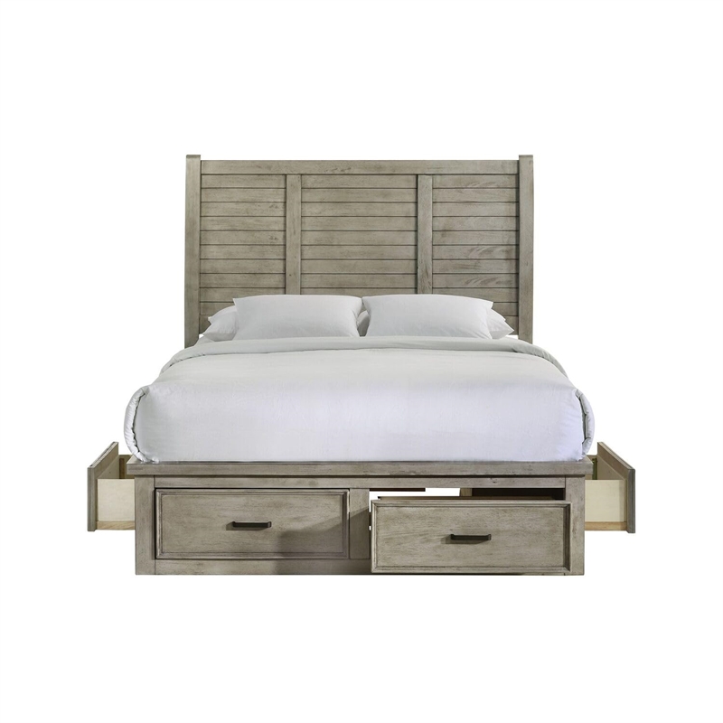 Picket House Furnishings Damen Queen Storage Bed in Drift Gray