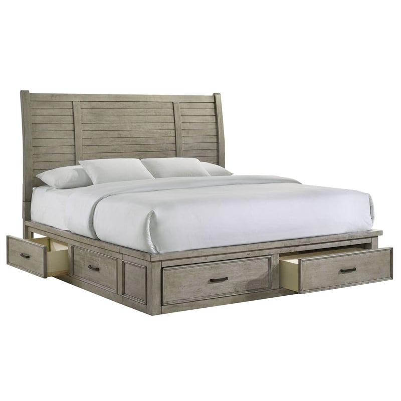 Picket House Furnishings Damen King Storage Bed in Drift Gray