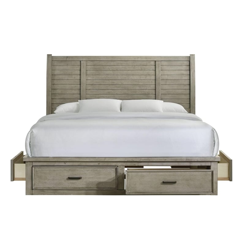 Picket House Furnishings Damen King Storage Bed in Drift Gray