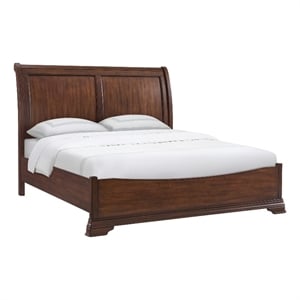 Picket House Furnishings Stark Sleigh Headboard King Bed in Cherry
