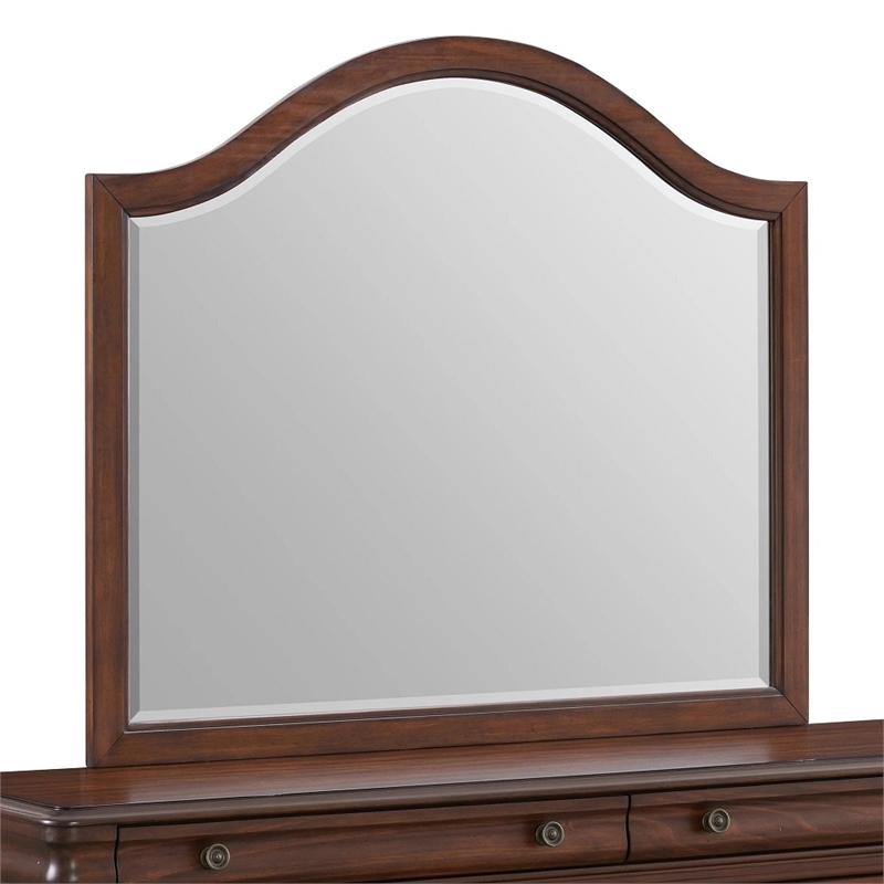 Picket House Furnishings Stark 8-Drawers Bedroom Dresser & Mirror Set in Cherry