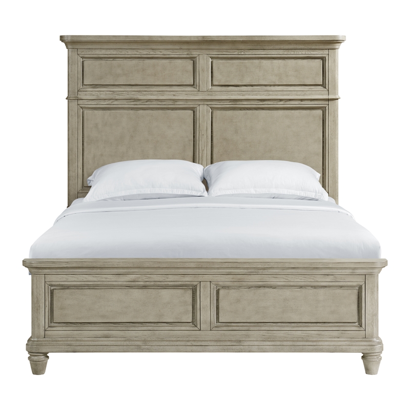 Picket House Furnishings Emiko Queen Panel Bed in Light Gray