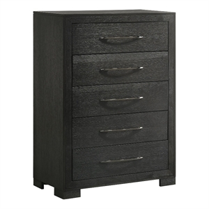 Picket House Furnishings Kenn 5-Drawer Chest in Black