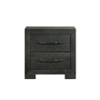 Picket House Furnishings Kenn 2-Drawer Nightstand in Black