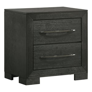 Picket House Furnishings Kenn 2-Drawer Nightstand in Black