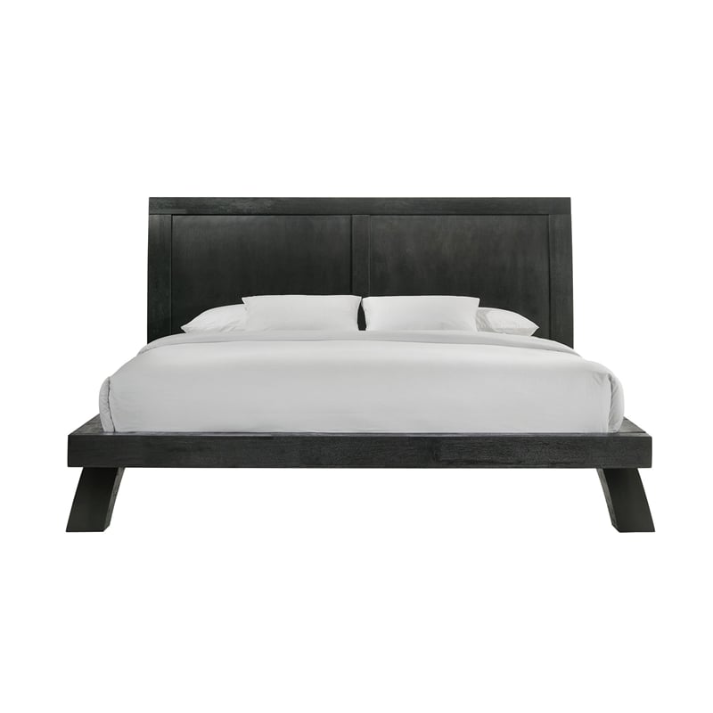 Picket House Furnishings Kenn King Platform Bed with Arched Base in Black