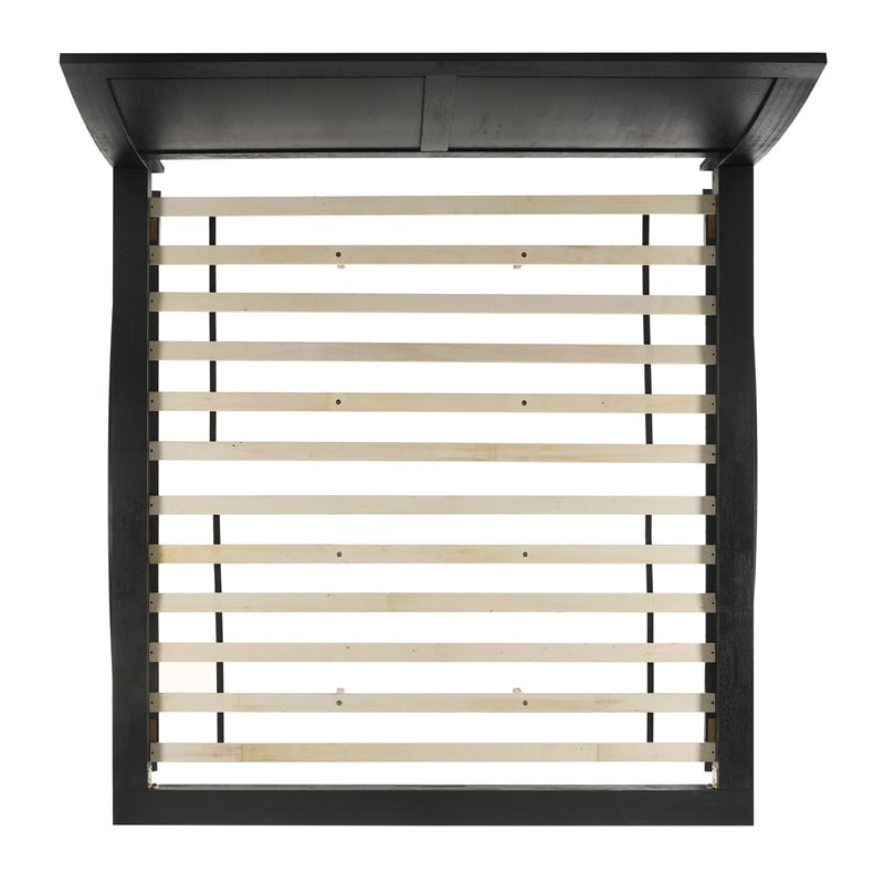 Picket House Furnishings Kenn King Platform Bed with Arched Base in Black