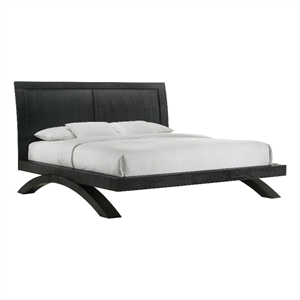 Picket House Furnishings Kenn King Platform Bed with Arched Base in Black