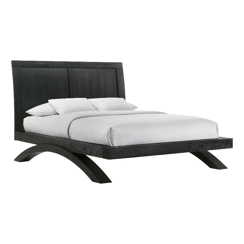 Picket House Furnishings Kenn Queen Platform Bed with Arched Base in Black