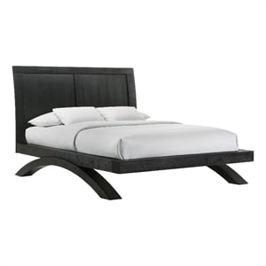 Picket House Furnishings Kenn Queen Platform Bed with Arched Base in Black