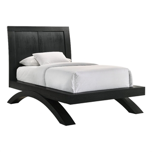 Picket House Furnishings Kenn Twin Platform Bed with Arched Base in Black