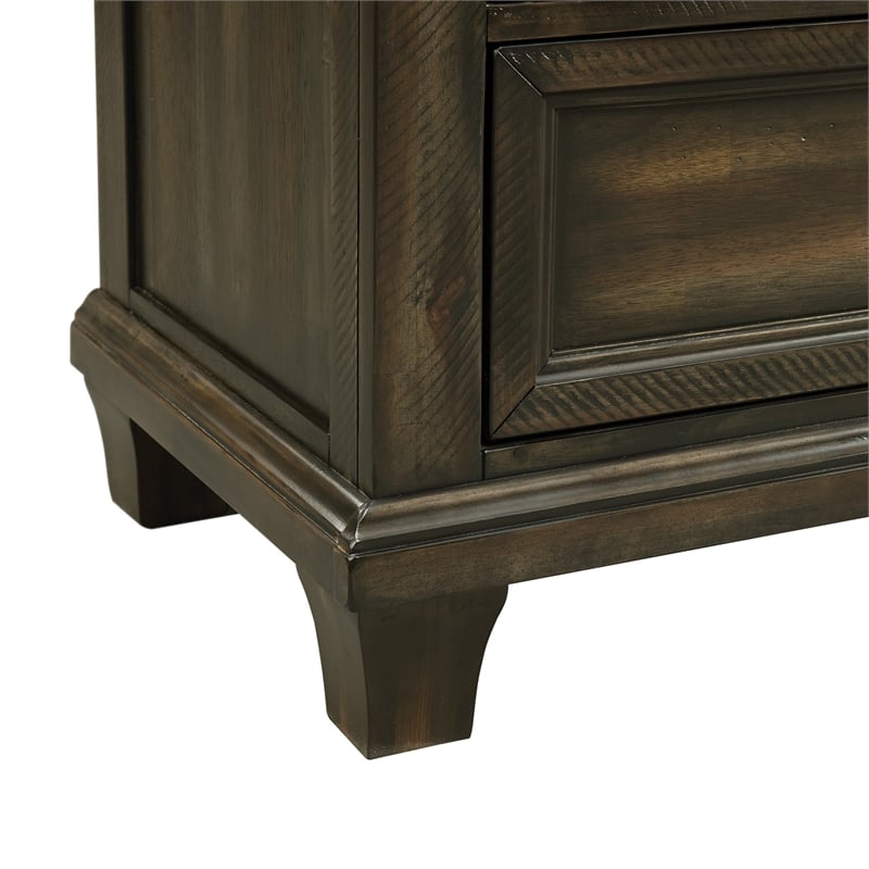 Picket House Furnishings Windom 5-Drawer Chest in Charcoal