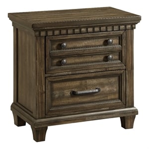 Picket House Furnishings Windom 2-Drawer Nightstand with USB in Charcoal