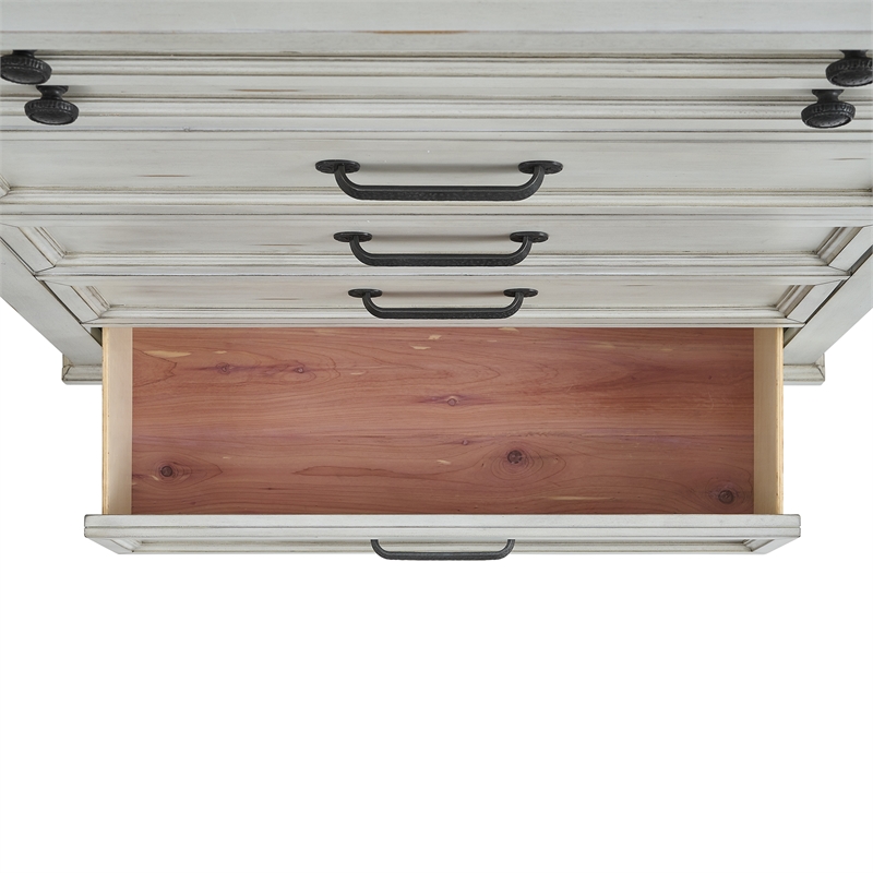 Picket House Furnishings Windom 5-Drawer Chest in Antique White