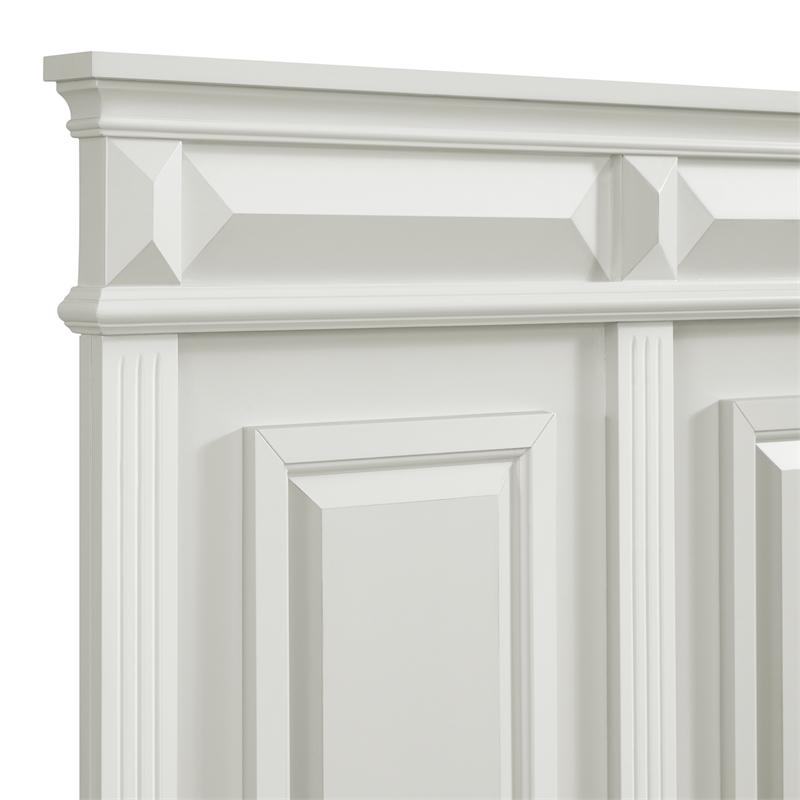 Picket House Furnishings Sumner Queen Panel Bed in Antique White