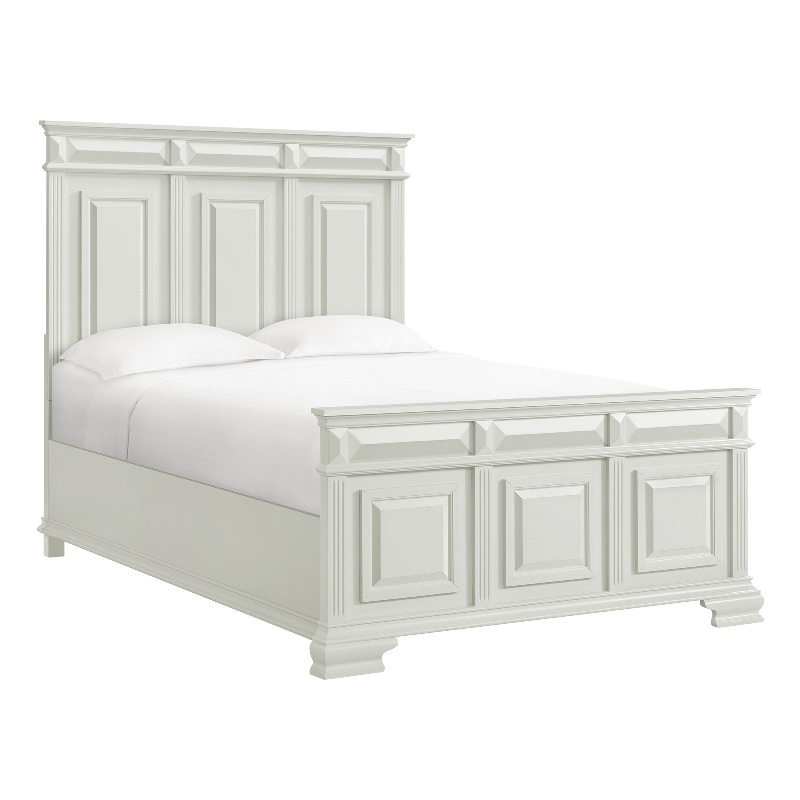 Picket House Furnishings Sumner Queen Panel Bed in Antique White