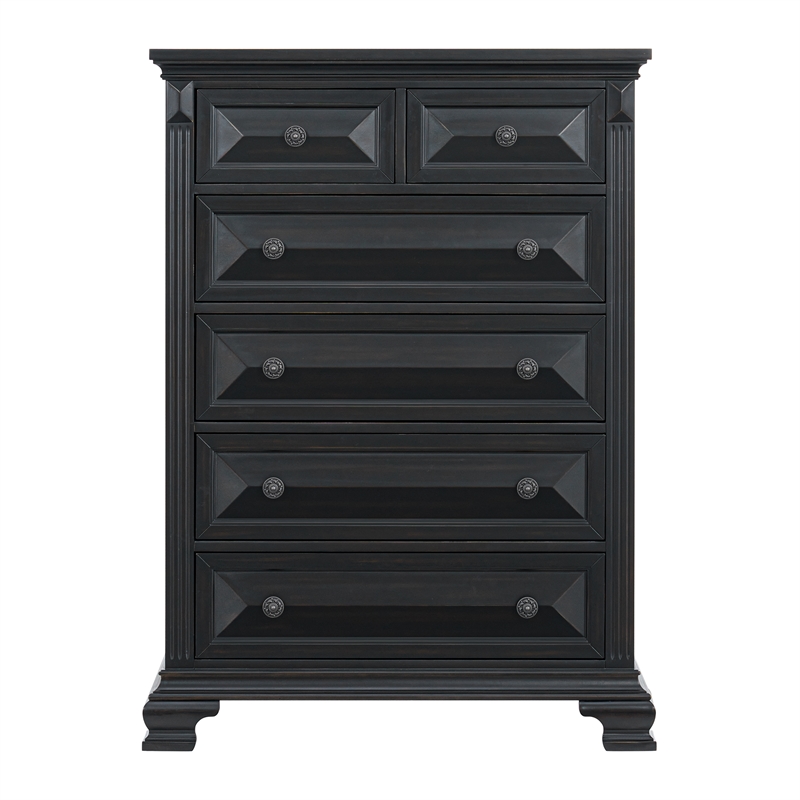 Picket House Furnishings Sumner 6-Drawer Chest in Black