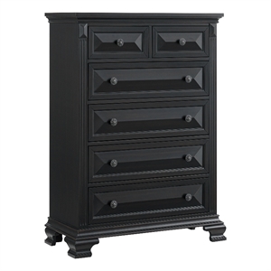 Picket House Furnishings Sumner 6-Drawer Chest in Black