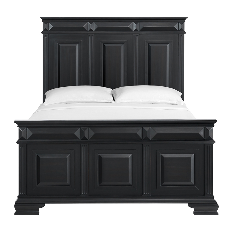 Picket House Furnishings Sumner Queen Panel Bed in Black