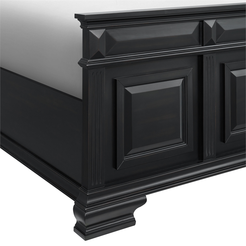 Picket House Furnishings Sumner Queen Panel Bed in Black