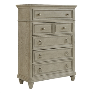 Picket House Furnishings Emiko 5-Drawer Chest in Light Gray