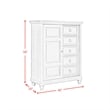 Picket House Furnishings Emiko 5-Drawer Door Chest in Light Gray