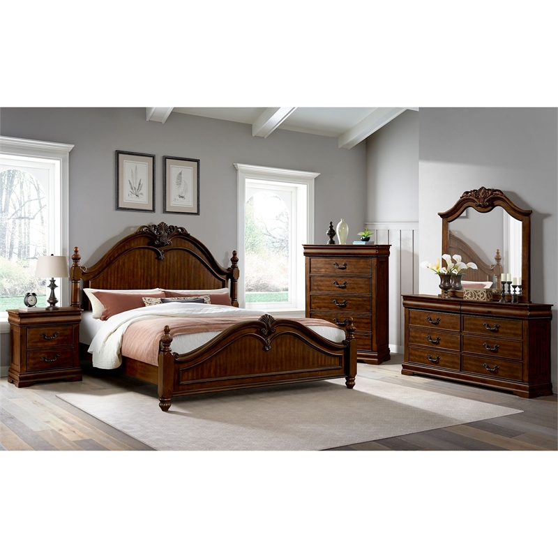 Picket House Furnishings Coppola Queen Bed in Cherry