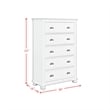 Picket House Furnishings Conaughey  5-Drawer Chest in White