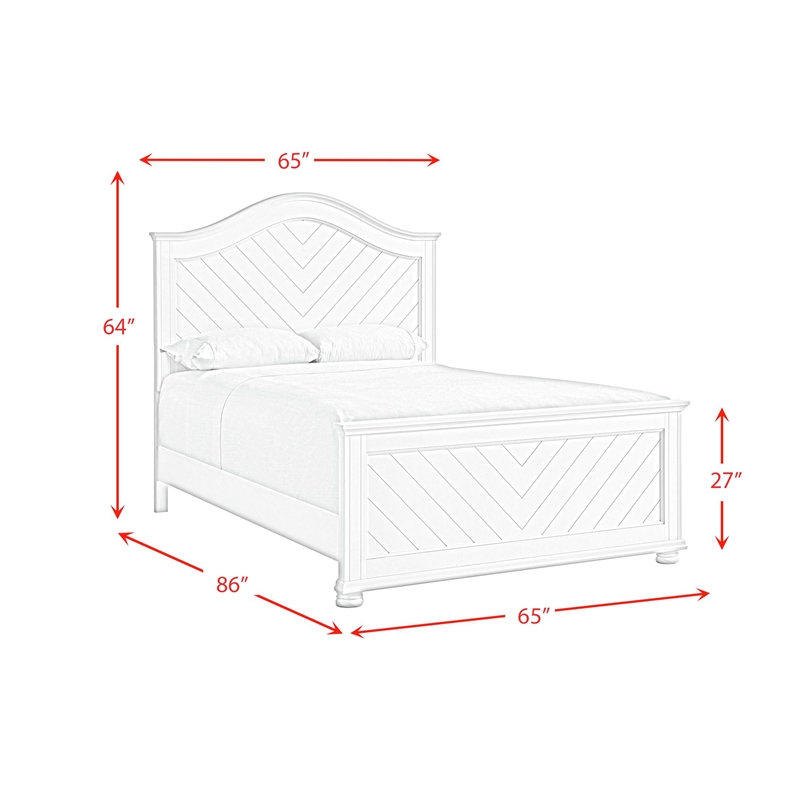 Picket House Furnishings Conaughey  Queen Panel Bed in White