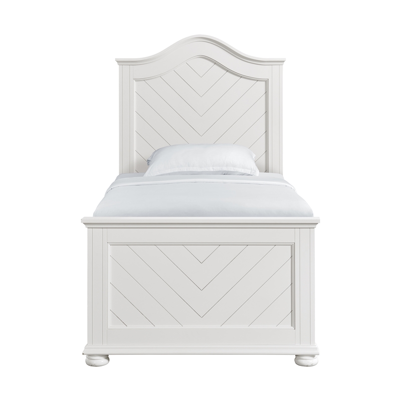Picket House Furnishings Conaughey  Twin Panel Bed in White