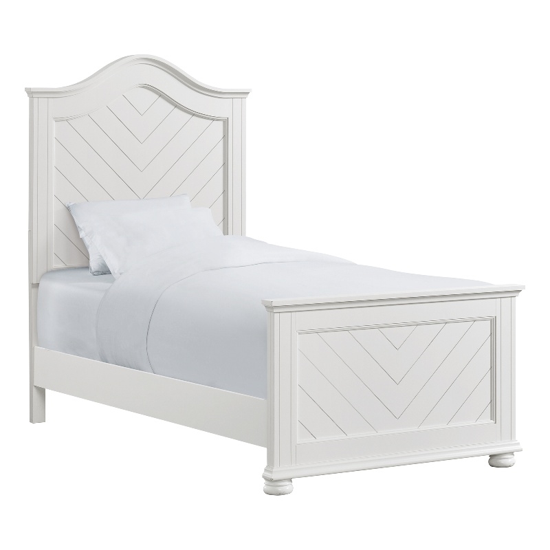 Picket House Furnishings Conaughey  Twin Panel Bed in White
