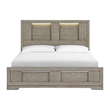 Picket House Furnishings Argo King Panel Bed with LED in Gray