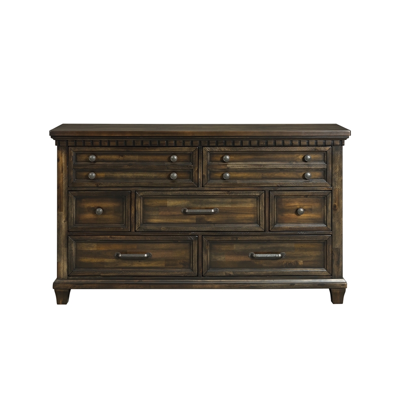 Picket House Furnishings Windom 7-Drawer Dresser in Charcoal