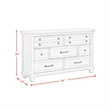 Picket House Furnishings Windom 7-Drawer Dresser in Antique White