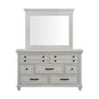 Picket House Furnishings Windom Dresser and Mirror Set in Antique White
