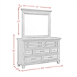 Picket House Furnishings Windom Dresser and Mirror Set in Antique White