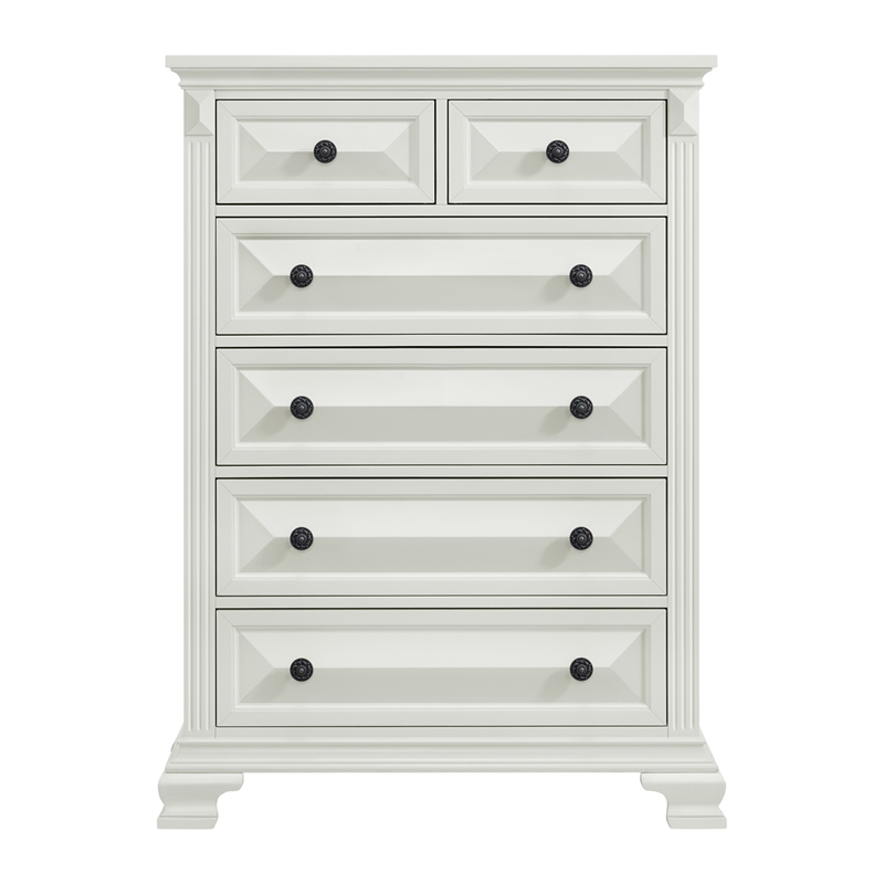 Picket House Furnishings Sumner  6-Drawer Chest in Antique White