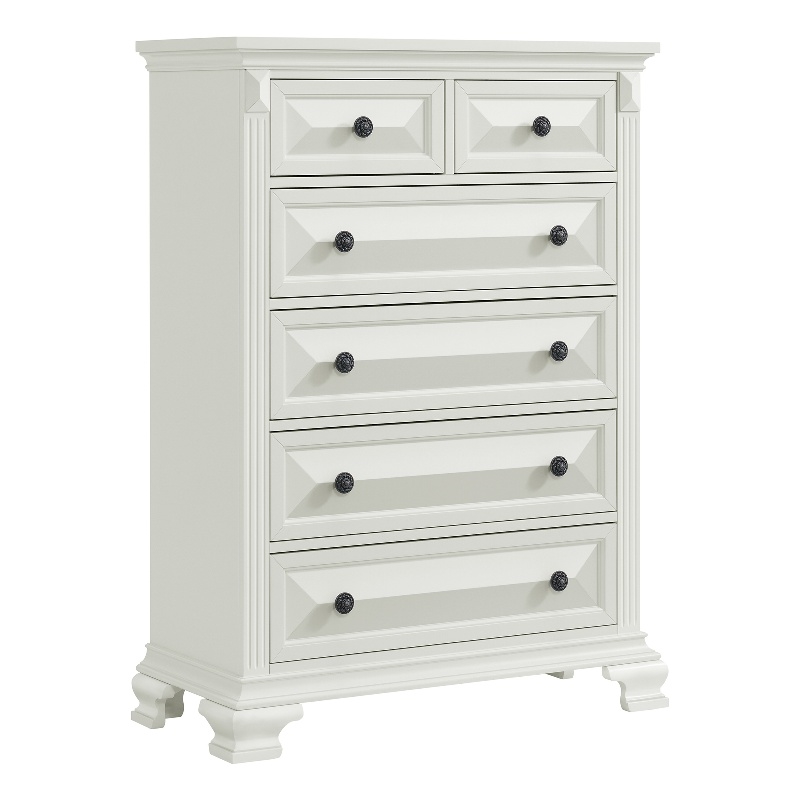 Picket House Furnishings Sumner  6-Drawer Chest in Antique White