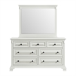 Picket House Furnishings Sumner Dresser and Mirror Set in Antique White