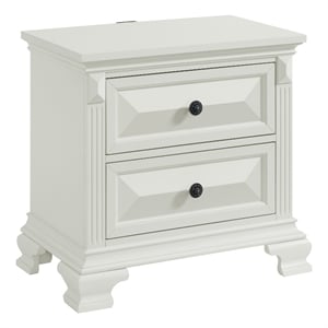 Picket House Furnishings Sumner 2-Drawer Nightstand with USB in Antique White