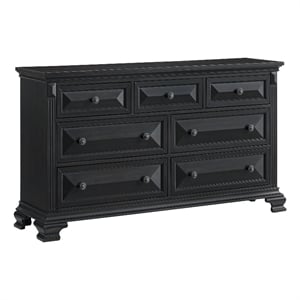 picket house furnishings sumner 7-drawer dresser in black