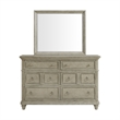 Picket House Furnishings Emiko Dresser and Mirror Set in Light Grey