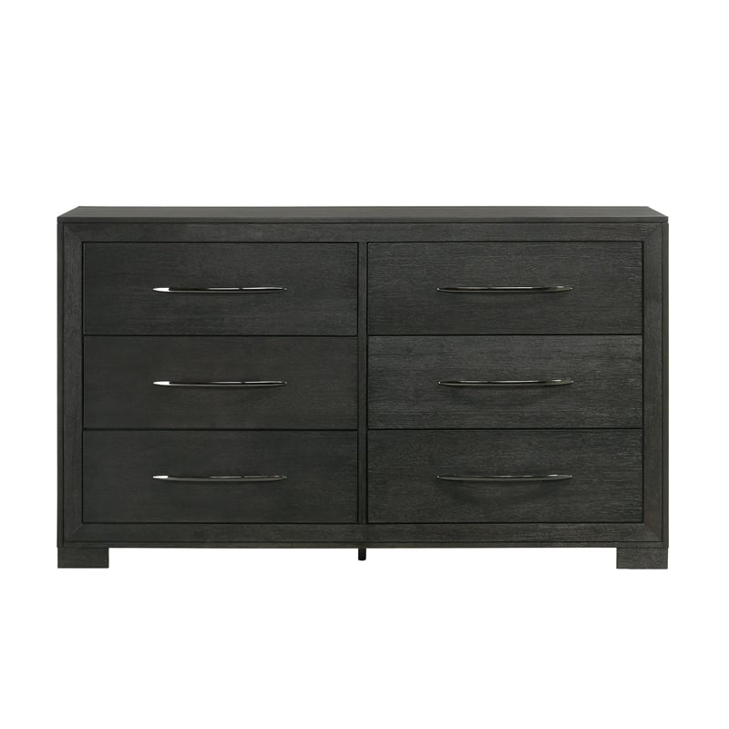 Picket House Furnishings Kenn 6-Drawer Dresser in Black