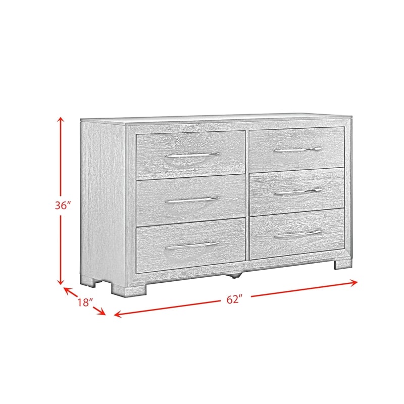 Picket House Furnishings Kenn 6-Drawer Dresser in Black