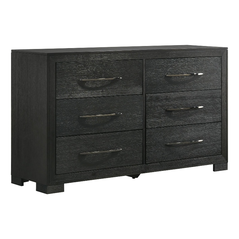 Picket House Furnishings Kenn 6-Drawer Dresser in Black