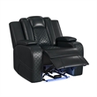 Picket House Furnishings Amias Power Motion Recliner - Pebble Black