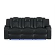 Picket House Furnishings Amias Power Motion Sofa - Pebble Black