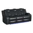 Picket House Furnishings Amias Power Motion Sofa - Pebble Black