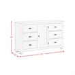 Picket House Furnishings Conaughey  6-Drawer Dresser in White