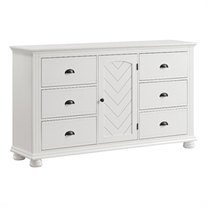 picket house furnishings conaughey  6-drawer dresser in white